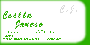 csilla jancso business card